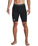 Under Armour Men's HeatGear Pocket Long Shorts, 001 BLACK, XL