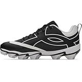 Under Armour Men's Leadoff Icon Low RM Baseball Cleats, (001) Black/White/Black, 7, US