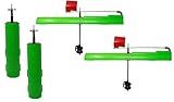 Foldable Ice Fishing Tip Up - Patented Firehouse R-Tek Claw Flag Fishing Pole Indicators Orange Gift Walleye Crappie Heavy-Duty Spool Tackle Hole Down Tip Sensitive Fins Braid Line (2-Pack Green)