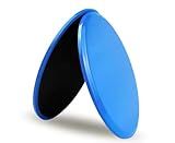 Zwxejcb 2-Pack Exercise Sliders & Fitness Discs – Dual-Sided Exercise Gliding Discs for Core Workouts & Pilates. Use on Carpet or Hardwood Floors. Light, Portable, Perfect for Abdominal, Core Training for Women and Men. (Blue)
