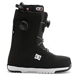 DC Shoes Men's Phase BOA Pro Warm Durable Articulated Medium-Flex Ventilated Snowboard Boots, Insulated Liner & Molded Insole, Black/Black/White, 9