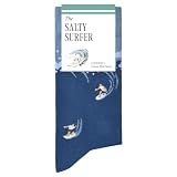 The Salty Surfer Socks - Funny Surfing Men's Socks - Surfer Gift for Men