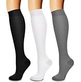 Laite Hebe compression socks,Black+White+Grey,S/M (3 pairs)