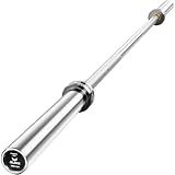 JELENS 7FT Bar Olympic Barbell, 1000lb Capacity Weight Bar for Strength Training, 2 Inch Strength Training Bar With Knurled Grip for Squats, Deadlifts, Presses, Rows, Curls (Silver, 7FT Olympic Barbell)