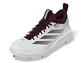 Adidas Men's Adizero Impact 2.0 Baseball, White/Team Maroon/Team Maroon, 8