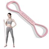 PROIRON Figure 8 Resistance Bands with Handles 15LB Exercise Band Stretch Bands for Yoga arm Chest and Shoulder Stretch Resistance Band for Women - Pink