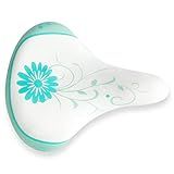 AVASTA Kids Bike Seat Bicycle Saddle for Girls & Boys Waterproof Wide Soft Bike Cushion Dual Shock Absorbing Kids Bike Accessories Fit for 12 14 16 18 20 inch Mountain Road Bicycle，Mint Green