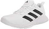 adidas Men's Court Team Bounce 2.0 Indoor Shoe, White/Black/White, 12