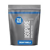 Isopure Zero Carb 100% Pure Whey Isolate Protein Powder, Lactose Free, Gluten Free, With Vitamins, Creamy Vanilla, 25g Protein Per Serving, 1 Lb, 15 Servings