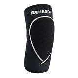Rehband Elbow Support & Protector for men & women black, 5mm Neoprene Elbow Protection for Volleyball & Handball & indoor sports, Colour:Black, Size:Large