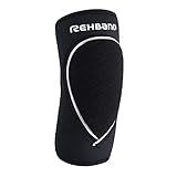 Rehband Elbow Support & Protector for men & women black, 5mm Neoprene Elbow Protection for Volleyball & Handball & indoor sports, Colour:Black, Size:X-Large