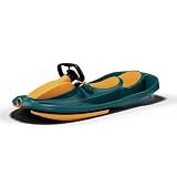 Gizmo Riders Snow Sled for Kids, Adults - Toboggan Sled, Easy Turning Steering Wheel, Anti-Slip Seat, Pull Up Brake, Durable Plastic Sled, Lightweight, Snow Sleds, Age 3+, 260 lbs