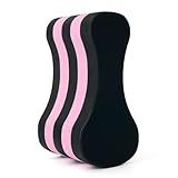 NEAGLORY Swimming Pull Float, Soft Swimming Float Kickboard, EVA 5-Layer Pull Buoy Leg Float, Pool Training Aid, Legs and HIPS Support for Adults, Kids, and Beginners, Black & Pink