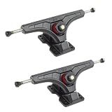 Arsenal Longboard Trucks, 165mm 50°, Flippable Hanger, Black, Set of 2