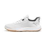 Puma Men's Fusion Crush Sport Golf Shoes - Fusionfoam Cushioning - 1 Year Waterproof Mesh - All-Day Comfort - Rubber Outsole Traction - Spikeless Design, 10.5 White