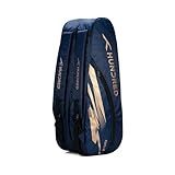 HUNDRED Cosmogear Badminton Kit-bag (Navy, Size: Large) | Double Zipper | Bag with Front Zipper Pocket | Material: Polyester| Padded Back Straps | Easy-Carry Handle