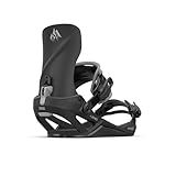 JONES Mercury Fase Snowboard Bindings – Eclipse Black – All-Mountain Freeride Performance with Responsive Control – Size M