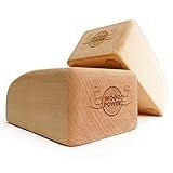 WOODPOWER BalanceBlocks - Handstand Blocks & Yoga Block in One - Bodyweight Training, Gymnastics, Acrobatics, Yoga, Yoga prop and accessory, Lightweight, Good for Travel, Premium European Quality (Pack of 2) (Classic, Comfort)