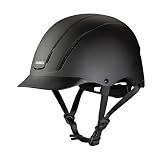 Troxel Spirit Full Coverage Horse Riding Helmet, Low-Profile Adjustable Design, Safety Horseback Riding Gear, Medium (7 - 7-3/8), Black Duratec