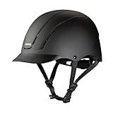 Troxel Spirit Full Coverage Horse Riding Helmet, Low-Profile Adjustable Design, Safety Horseback Riding Gear, Small (6-1/2 - 6-7/8), Black Duratec