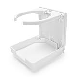 Camco Camper/RV Drink Holder - Features Adjustable Space-Saving Design & Holds Almost Any Size Mug, Cup, Bottle or Can - Extra Cup Holder for Cars, Trucks, RVs, Vans, Boats, and More - White (44040)