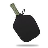 Ubyyddo Pickleball Paddle Cover - 8.8 x 11.7 inches Racket Sleeve Bag with Handle Strap, Universal Case Size Fits Most USAPA Standard and Elongated Pickball Paddles (1 Pack Black)