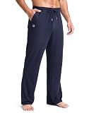 Men's Yoga Sweatpants Lounge Athletic Pants Stretchy with Pocketss Navy,M