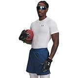 Under Armour Men's Armour HeatGear Compression Short-Sleeve T-Shirt , White (100)/Black, XX-Large
