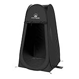 Pop Up Pod - Privacy Shower Tent, Dressing Room, or Portable Toilet Stall with Carry Bag for Camping, Beach, or Tailgate by Wakeman Outdoors (Black)