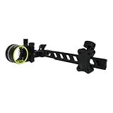 Compound Bow Sight Archery 5-Pin Sight Long Bar - 0.019" Fiber, Aluminum Machined - Support 2X-8X Magnification Sight Lens for Hunting Shooting