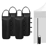 4 (Black) Cylindrical Sand Bags Weights for Canopy Weight Bag Outdoor Advertising Tent Sunshade Fixed Windproof sandbag Bag Weight Bags for Pop up Canopy Tent (Without Sand)