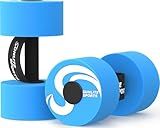 Sunlite Sports Water Weights Pool Exercise Dumbbells, Water Aerobic Equipment, High-Density EVA-Foam Dumbbell with Handle Strip, Aqua Therapy, Pool Fitness Exercise Set of 2