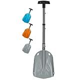 G2 Backcountry Lightweight Telescopic Avalanche Snow Shovel, Storage Down to 13 inch, Durable Aluminum Alloy Material, ABS Anti-Slip Proof Handle, Compact Storage Size (Grey)