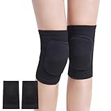 SUJAYU Knee Pads for Women Men, Dance Knee Pads Wrestling Knee Pads Basketball Knee Pads Volleyball Knee Pads for Women, Knee Protector Soft Knee Pads for Work (Black, Medium)