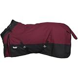 TOUGH1 1200D Turnout Blanket with SNUGGIT, 300-G, Burgundy, 78-in