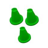 SPORTSYUVA Rubber Cricket Batting Tee Cone for Batting Practice (Pack of 3) (Green)