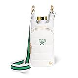 WanderFull® Original HydroBag®, Fits Up to 32 oz Water Bottle Holder with Strap, Gift for Women, Hands-Free Crossbody, Water Bottle Carrier Bag with Phone Pocket - White Ripstop Tennis