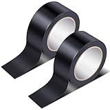 Pangda Black 2 Rolls Dance Floor Vinyl Tape 36 yd x 1.9 in Durable Tape Splicing Strong Adhesion No Residue for Gym Dance Room Restaurants Kitchen Floor Safety Marking