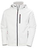 Helly-Hansen Crew Hooded Midlayer 2.0 Waterproof Jackets for Men with Insulated Windproof Sailing Fabric and Packable Hood, 001 White - L