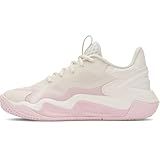 Under Armour Women's Ace Low 2 Volleyball Shoes, (279) Stone/Stone/Prime Pink, 8, US