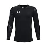 Under Armour Boys Wall Goalkeeper Jersey, Black (001)/White, Small