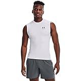 Under Armour Men's Armour HeatGear Compression Sleeveless T-Shirt , White (100)/Black, XX-Large