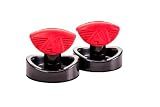 Atomic Ergonomic Premium Air Hockey Strikers (2‑Pack) – 3‑7/8” Diameter Pushers with Rubber Grip & Felt Bottoms for Air Hockey and Push Hockey Tables