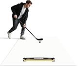 kasifei Portable Roll-Up Hockey Shooting Pad with Rebounder, Large 4.5 Foot x 10 Foot Size Professional Hockey Training Equipment for Shooting, Passing and Stickhandling