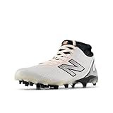 New Balance Men's FreezeLX V5 Lacrosse Shoe, White/Black/Hot Mango, 8