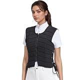 Kduplily Horse Riding Safety Vest Women Men Equestrian Vest Protective Adult Kids Horse Back Riding Padded Protection Gear Accessories (Black, S)