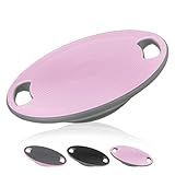 SFIHOME Wobble Balance Board with 15.5" No-Skid Surface for Core Trainer Physical Therapy, Home Office Exercise Balance Board for Woman & Man, Pink