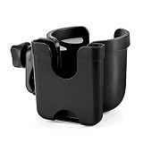 Accmor Stroller Cup Holder with Phone Holder, Bike Cup Holder, Universal Cup Holder for Uppababy Nuna Strollers, 2-in-1 Drinks Holder for Walker, Wheelchair, Scooter