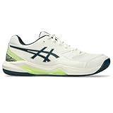 ASICS Men's Gel-Dedicate 8 Pickleball Shoes, 10, Cream/Tranquil Teal