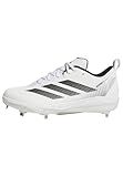 adidas Women's Adizero Instinct 2.0 Softball, White/Black/Black, 8.5